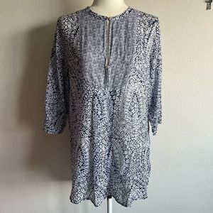 J.Crew Floral Sheer Tunic/Cover up